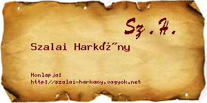 Szalai Harkány névjegykártya