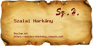 Szalai Harkány névjegykártya